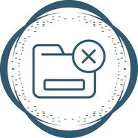 Folder with a Cross Vector Icon