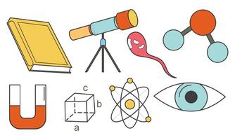 Clásico Ciencias educación antecedentes vector