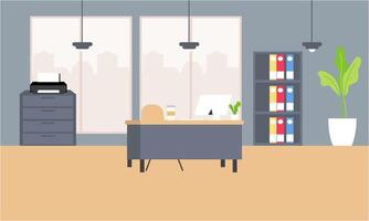 Modern coworking area office interior illustration vector