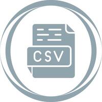 icono de vector csv