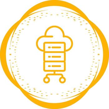 icono de vector de computación en la nube