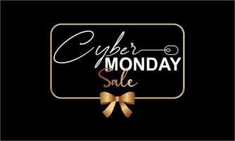 Cyber Monday sale banner template vector