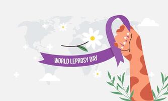 World Leprosy Day Flat Illustration vector