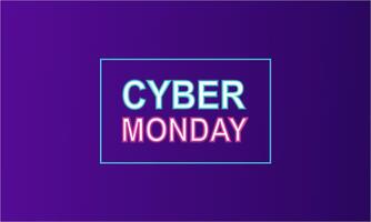 Cyber Monday sale banner template vector