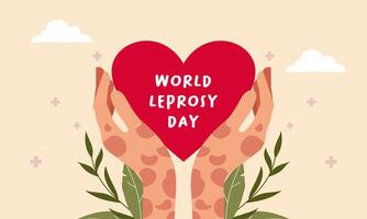 World Leprosy Day Flat Illustration vector