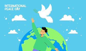 International Day of Peace vector illustration