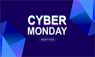 Cyber Monday sale banner template vector