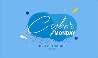 Cyber Monday sale banner template vector