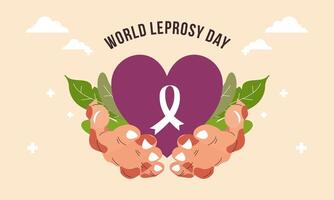 World Leprosy Day Flat Illustration vector