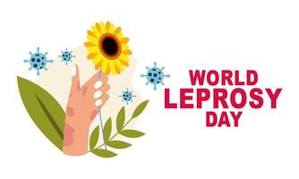 World Leprosy Day Flat Illustration vector