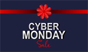 plantilla de banner de venta de cyber monday vector