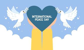 International Day of Peace vector illustration