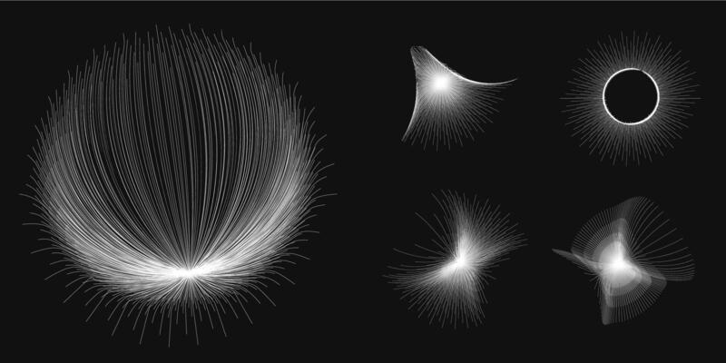 Abstract Circular Geometric Shape. Lines Circle Design. Round Dynamic Shape. Spiral Vector Illustration. Lines in Round Circle Form. Black and White Minimal Style Geometric Design. Vector illustration