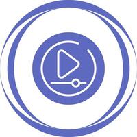 Video Play Circle Vector Icon