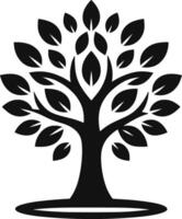 árbol línea icono. sencillo minimalista plantas, orgánico geométrico resumen formas hojas y arboles conjunto de vector belleza árbol logos