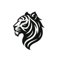 simple minimalist tiger head wild animal logo vector illustration template design