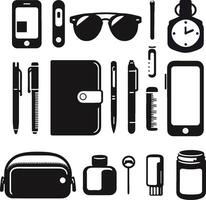 collection of icons for everyday items that we often use vector