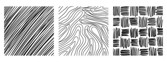 Graphic vector freehand textures set with different hand drawn patterns. Trendy illustration