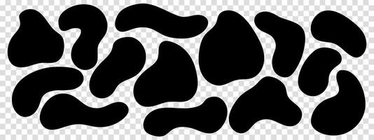 Collection of irregular blob shapes. Doodle design shapes. vector