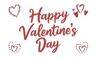 Happy Valentines day illustrations and typography elements with Love Concept. vector