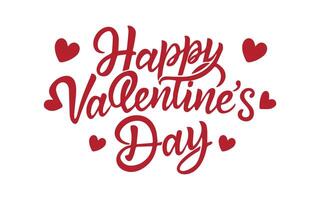 Happy Valentines Day typography vector illustration.