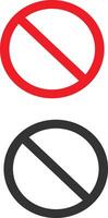 prohibted sign vector