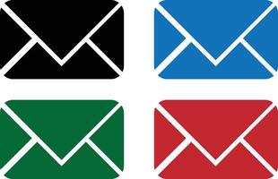 Envelope icons set vector