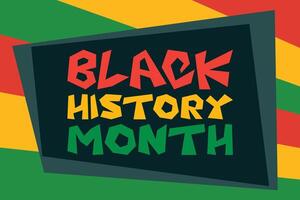 Black History Month background vector design. African American USA and Canada annually Celebration.