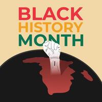 Black History Month background vector design. African American USA and Canada annually Celebration.