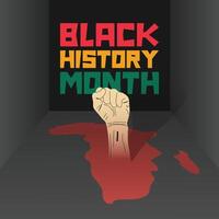 Black History Month background vector design. African American USA and Canada annually Celebration.