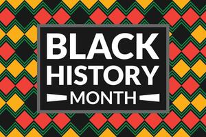 Black History Month background vector design. African American USA and Canada annually Celebration.