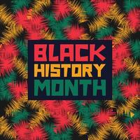 Black History Month background vector design. African American USA and Canada annually Celebration.