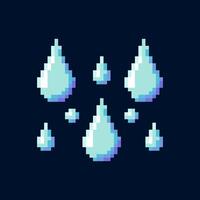 Illustration vector graphic of water element in pixel art style