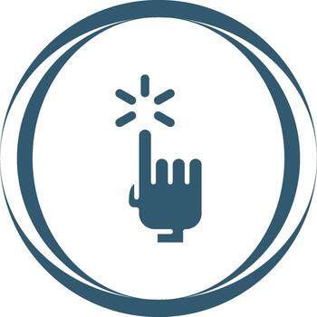 haga clic en icono vectorial vector