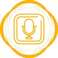 Microphone Square Vector Icon