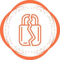 Brocken Padlock Vector Icon