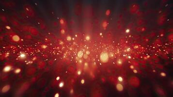 AI generated Red glow particle abstract bokeh background photorealistic 3d render photo