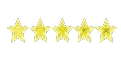 Five star icon vector. Rating sign vector