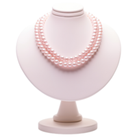 ai généré élégant accessoire afficher, luxueux perle Collier png