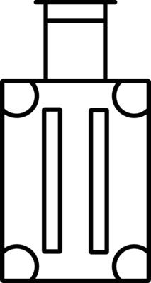 Rounded filled Editable stroke Luggage Icon