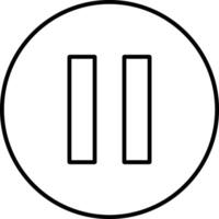 Rounded filled Editable stroke Play Icon vector