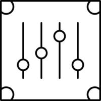 Rounded filled Editable stroke Equalizer Icon vector