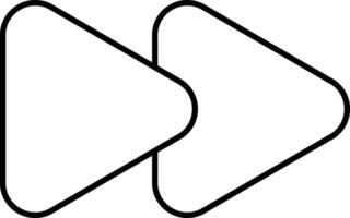 Rounded filled Editable stroke Skip Icon vector