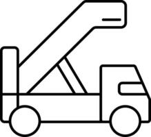 Rounded filled Editable stroke Stair Truck Icon vector