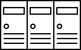 Rounded filled Editable stroke Lockers Icon vector