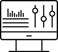 Rounded filled Editable stroke Sound editing Icon vector