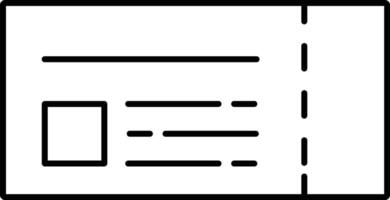 Rounded filled Editable stroke Boarding Pass Icon vector