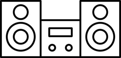 Rounded filled Editable stroke Radio Cassette Icon vector