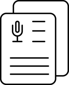 Rounded filled Editable stroke Script Icon vector