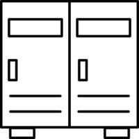 Rounded filled Editable stroke Lockers Icon vector